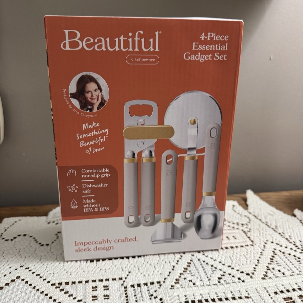 4-Piece Essentials Gadget Set, Porcini Taupe by Drew Barrymore